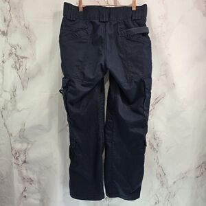 511 Tactical Pants Womens 12 Navy Blue EMS Mid Rise Loops Cargo Heavyweight 5.11